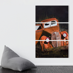 Canvas 40 x 60 - Humpy old car by night
