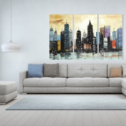 Toile 40 x 60 - Horizon du paysage urbain abstrait