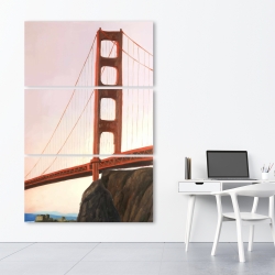 Toile 40 x 60 - Coucher de soleil sur le golden gate bridge