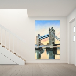 Toile 40 x 60 - Coucher de soleil sur le london bridge