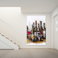 Toile 40 x 60 - Bouteilles de vin rouge