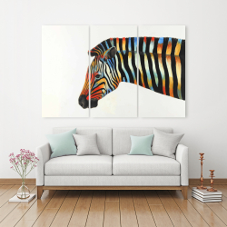 Canvas 40 x 60 - Colorful zebra