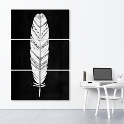 Canvas 40 x 60 - Feather with patterns