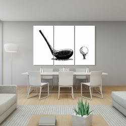 Toile 40 x 60 - Illustration d'un club de golf nb