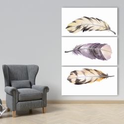 Canvas 40 x 60 - Horizontal striped feather set