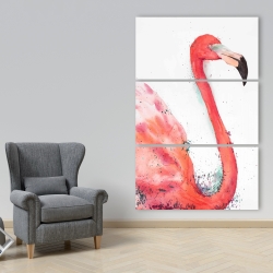 Toile 40 x 60 - Flamant rose éclaboussant