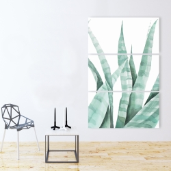 Toile 40 x 60 - Plante désertique rayée à l'aquarelle