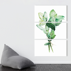 Canvas 40 x 60 - Tied up basil leaves bundle