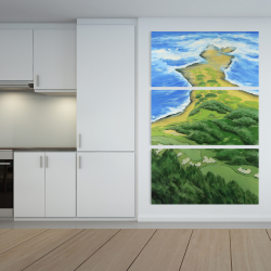 Canvas 40 x 60 - Golf course on the coast