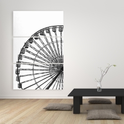 Toile 40 x 60 - Grande roue monochrome