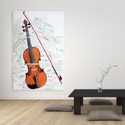 Canvas 40 x 60 - Violin on music sheet