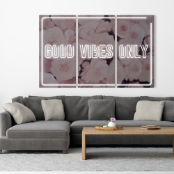 Canvas 40 x 60 - Good vibes only - roses