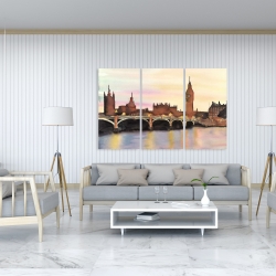 Toile 40 x 60 - Couché de soleil sur le big ben