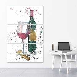 Canvas 40 x 60 - Bottle of red wine