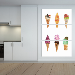 Toile 40 x 60 - Cornets de crème glacé