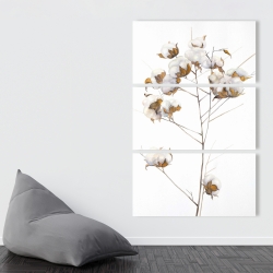 Toile 40 x 60 - Branche de fleurs de coton