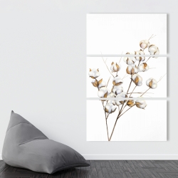 Toile 40 x 60 - Une branche de fleurs de coton