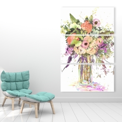 Toile 40 x 60 - Bouquet romantique