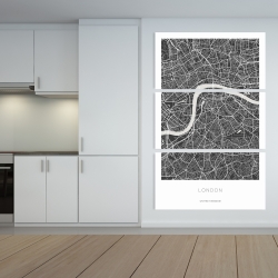 Toile 40 x 60 - Plan graphique de londres