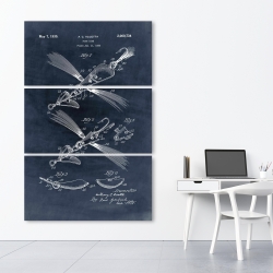 Canvas 40 x 60 - Blueprint of a fish lure