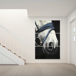 Toile 40 x 60 - Cheval avec harnais d'attelage