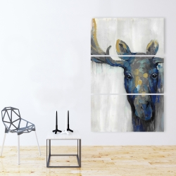 Canvas 40 x 60 - Blue moose