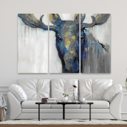 Canvas 40 x 60 - Blue moose