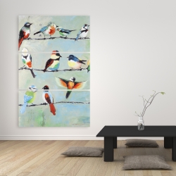 Canvas 40 x 60 - Small abstract colorful birds