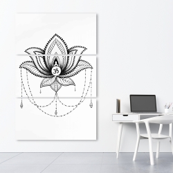 Toile 40 x 60 - Ornement d'un lotus ethnique