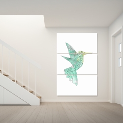 Canvas 40 x 60 - Geometric hummingbird