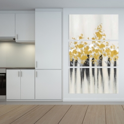 Canvas 40 x 60 - Abstract gold flowers 