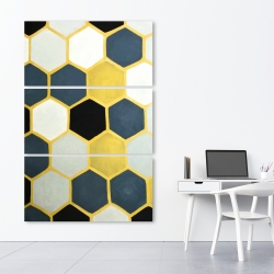 Canvas 40 x 60 - Blue and gold cells