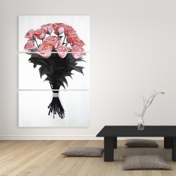 Canvas 40 x 60 - Bouquet of coral roses