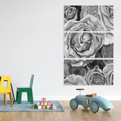 Toile 40 x 60 - Roses en tons de gris