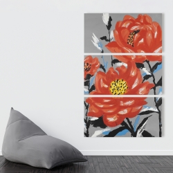 Canvas 40 x 60 - Three pink flowers