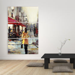 Canvas 40 x 60 - Woman walking in paris