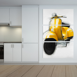 Toile 40 x 60 - Scooter jaune italien