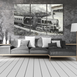 Toile 40 x 60 - Locomotive à passagers vintage