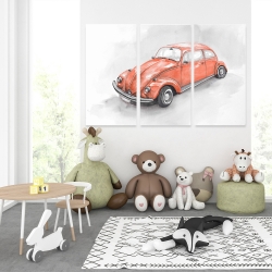 Toile 40 x 60 - Beetle vintage rouge