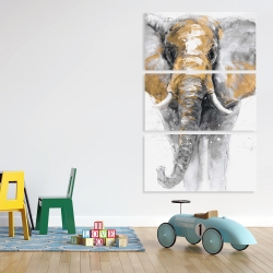 Canvas 40 x 60 - Golden elephant