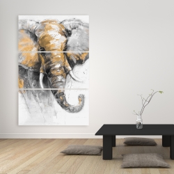Toile 40 x 60 - Magnifique éléphant doré