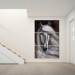 Toile 40 x 60 - Fier cheval blanc