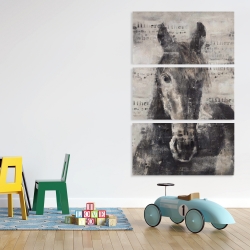 Canvas 40 x 60 - Abstract horse with typography