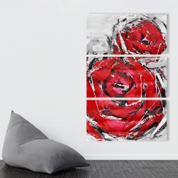 Canvas 40 x 60 - Abstract red roses