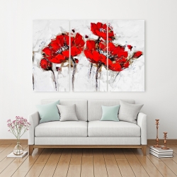 Canvas 40 x 60 - Abstract poppy flowers