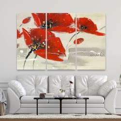 Toile 40 x 60 - Fleur rouge abstraite dans le vent