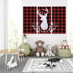 Canvas 40 x 60 - Deer plaid