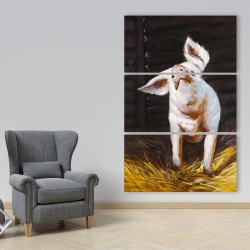 Toile 40 x 60 - Cochon heureux