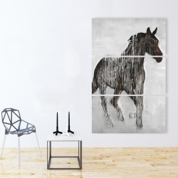 Toile 40 x 60 - Cheval brun abstrait