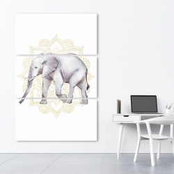 Toile 40 x 60 - éléphant sur mandalas